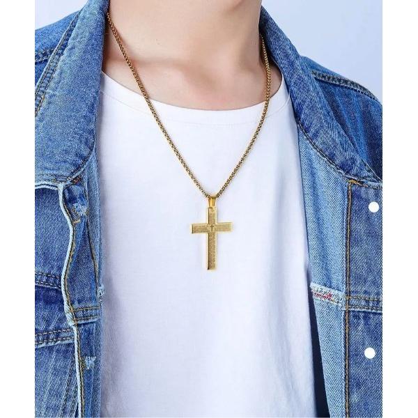 ネックレス 「Bz」メンズ クロス ネックレス 英文字(BDS) メンズ レディース