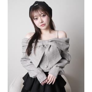 tシャツ リボンオフショルロングスリーブトップス レディース