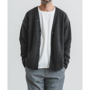 カーディガン 5G引き揃え片畦Vカーデ メンズ