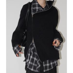 ニット セーター サイドジップ ハイネックリブニット chw25a132 レディース メンズ