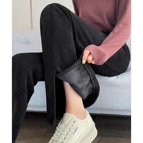 パンツ 裏起毛フレアパンツ レディース