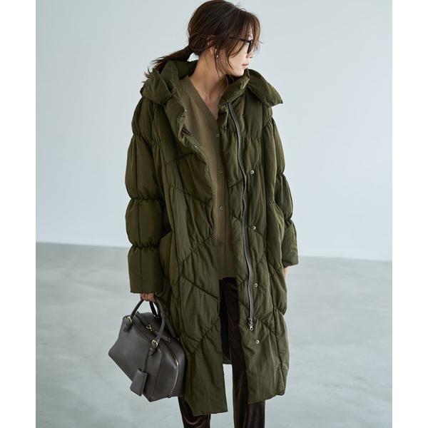 ダウンコート ダウンジャケット 「LUXE」暖か軽量機能中綿ギャザーロングコート レディース
