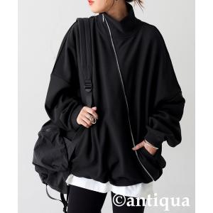 ブルゾン アウター 斜めZIP 裏起毛 ジョーゼットジャケット レディース メンズ