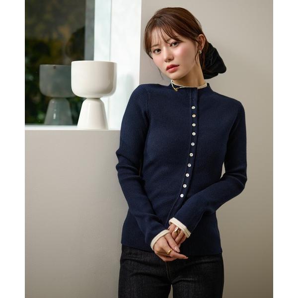 カーディガン many button rib knit cardigan /メニーボタンリブニットカ...