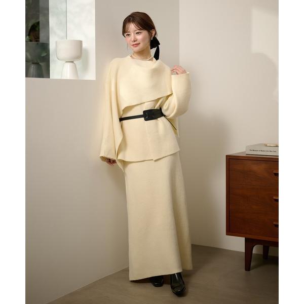 セットアップ stole jacket belted set up /ストールジャケットベルト付きセ...