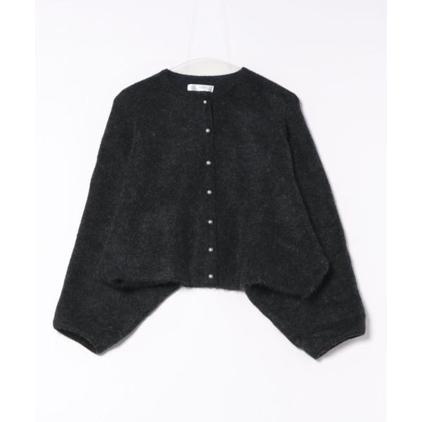 カーディガン crew neck metal button knit cardigan /クルーネッ...