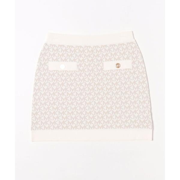 スカート MK DOT ロゴ ジャカード ニット スカート