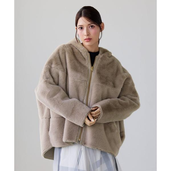 コート アウター 「Filomo」 フェイクファー リバーシブル  ジャケット レディース