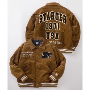 スタジャン 「88」「STARTER/スターター」サガラ刺繍 コーデュロイ スタジャン/ワンポイント刺繍/リブライン メンズ レディース