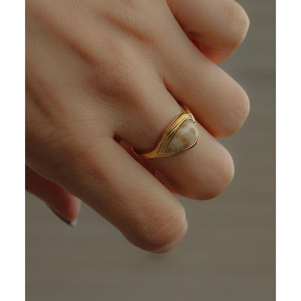 指輪 リング 「WEB限定」silver925 天然石ドロップ ソフトシャープリング レディース