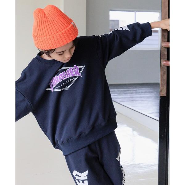トレーナー  「THRASHER(スラッシャー)」別注ロゴスウェット(KIDS) キッズ 子供服 男...