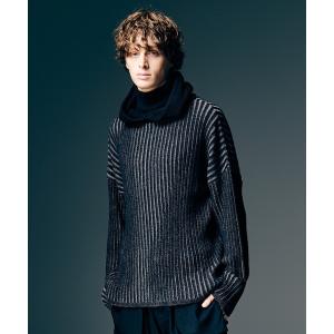 セーター ニット Stripe Rib Knit Hoodie / ストライプリブニットフーディー メンズ レディース