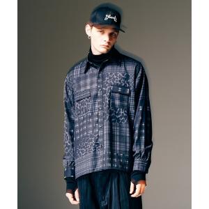 glamb（グラム） シャツ Band Collar Denim Shirt / バンドカラー