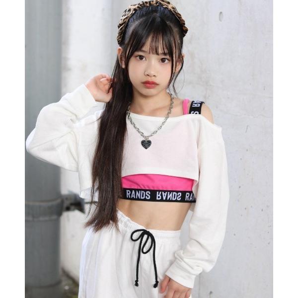 トレーナー オフショルロゴゴムTR キッズ 子供服 女の子