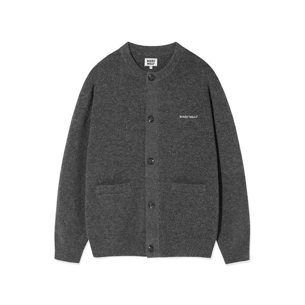 カーディガン BASIC LOGO ROUND NECK CARDIGAN メンズ レディース