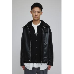 革ジャン ライダース リブカラーレザージャケット メンズ