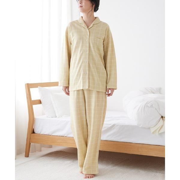 パジャマ ルームウェア ファイヤーアセドロン パジャマ 長袖長パンツ 背中保温 ダンボールニット 汗...