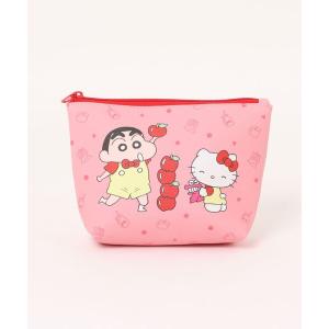 ポーチ 「 クレヨンしんちゃん×ハローキティ，はぴだんぶい 」 舟形