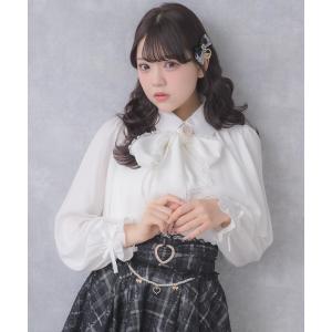 ブラウス シャツ ヨークフレア長袖ブラウス レディース