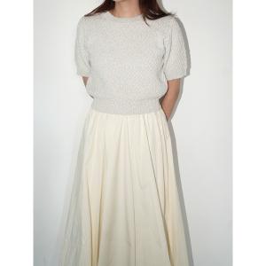 「CHAROL」 半袖ニット FREE ライトグレー レディース