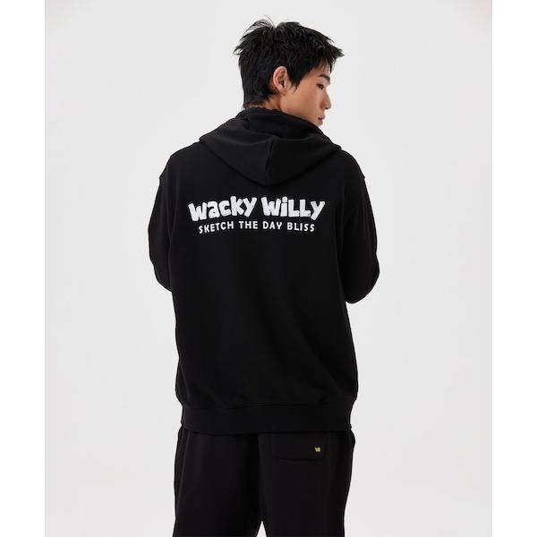 パーカー BACK PANEL LETTERING HOODIE ZIP-UP メンズ レディース