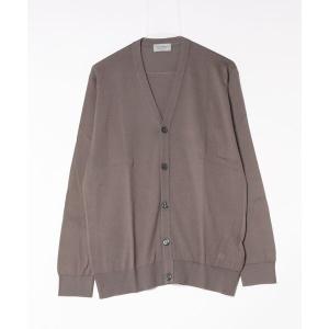 「JOHN SMEDLEY」 ニットカーディガン L ベージュ メンズ