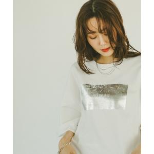 「GLOBAL WORK」 半袖Tシャツ - ホワイト系その他5 レディース