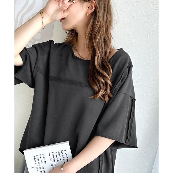 「Java」 半袖カットソー X-LARGE グレー レディース