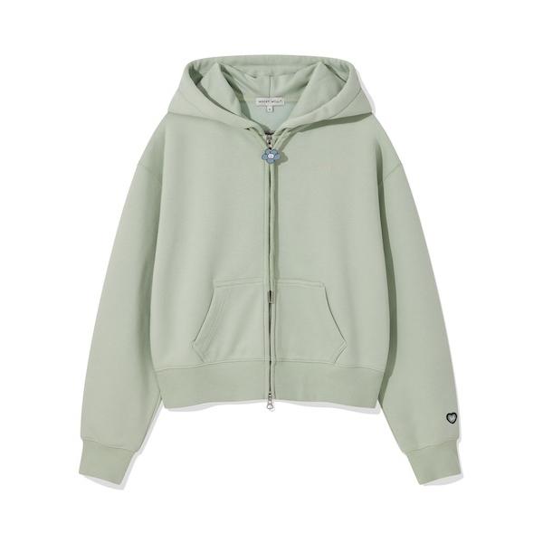 パーカー WOMEN'S TYPO LOGO CROP HOODIE ZIP-UP レディース