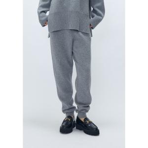 パンツ ウールカシミアダブルフェイスリブパンツ レディース