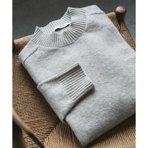 セーター ニット ウール混もちもちハイネックニット メンズ