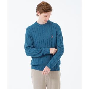 セーター ニット バッキンガムベア ケーブル クルーネックプルオーバー メンズ