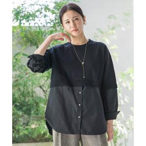 ニット セーター 「WEB限定」シャツドッキングニット「洗える」 レディース