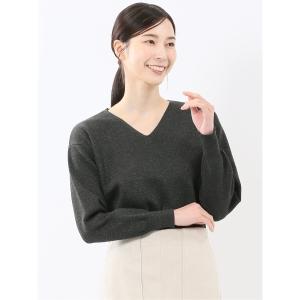 ニット セーター 「ストレッチ ハンドウォッシャブル」タカキューレディース ミラノ Vネック ニットプルオーバー レディース