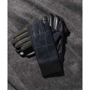タッチ対応フェイクレザー手袋