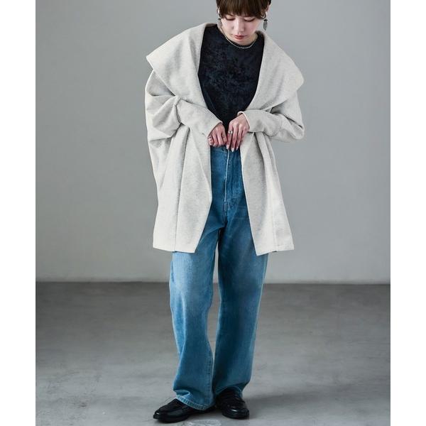 コート アウター 裏フリース ポンディング ガウンジャケット レディース