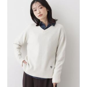 ニット セーター ウールカシミヤVネック レディース