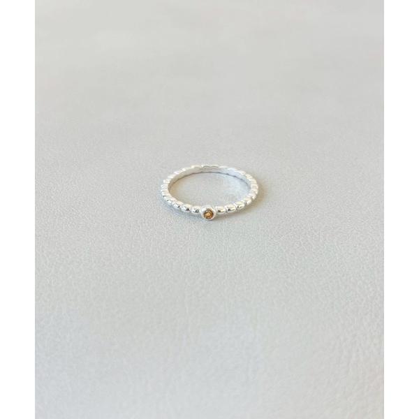 指輪 リング 「SILVER925」天然石メタルボールリング レディース