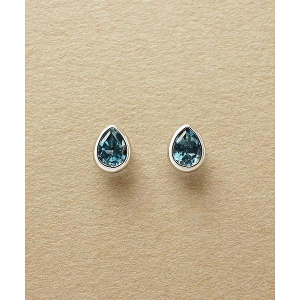 ピアス 「 セカンドピアス」 Ptロンドンブルートパーズしずくピアス レディース