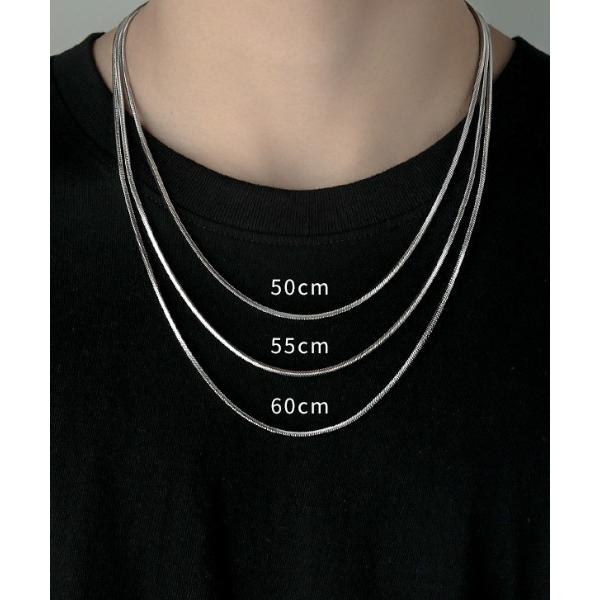 ネックレス 「長さアソート」シルバースネークネックレス メンズ レディース