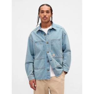 カバーオール デニム オーバーサイズ ユーティリティ シャケット メンズ