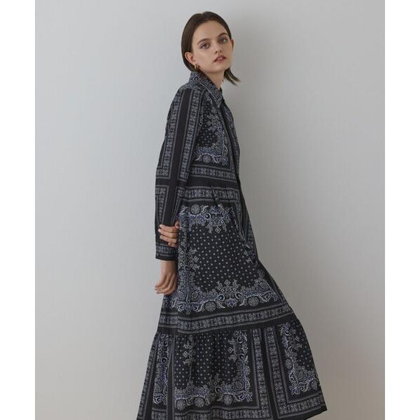 ワンピース バンダナプリントシャツワンピース