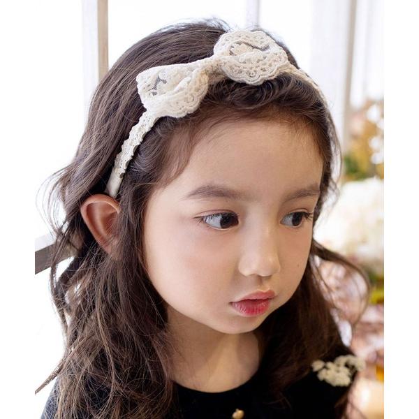 ヘアバンド 卒園式 ピュアレース カチューシャ