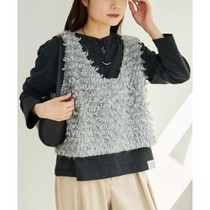 ニット セーター ループフリンジニットビスチェ レディース