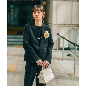 ジャケット ノーカラージャケット 「入卒式／セレモニー」Wクロスノーカラージャケット　598358 レディース