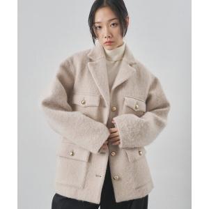 コート アウター シャギーサファリジャケット レディース