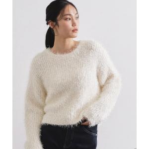 シャギーラメニット セーター レディース