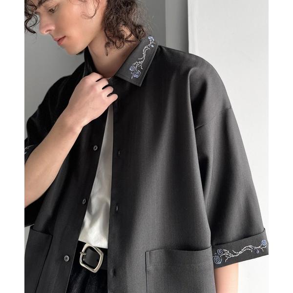 シャツ 「日常に溶け込む、魅せる服。」刺繍使いシャツジャケット/Embroidery Design ...