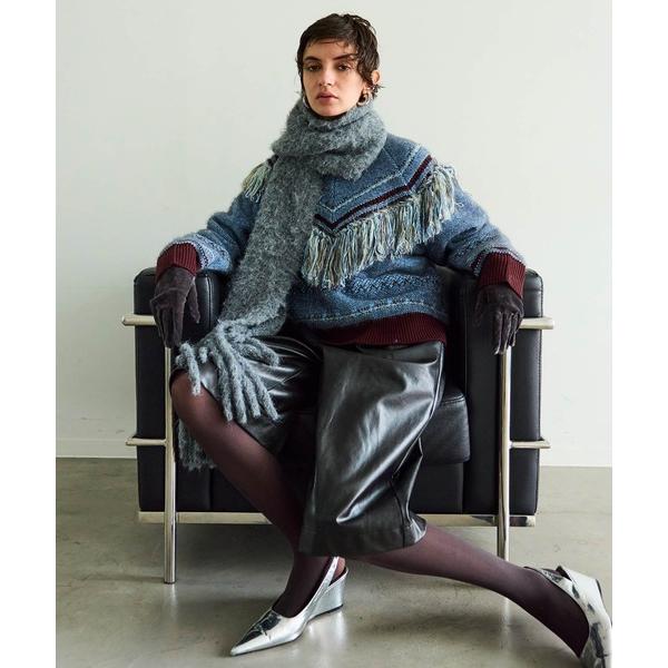 ニット セーター Fringe Feather Knit / フリンジフェザーニット レディース