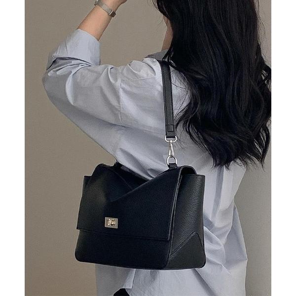 ショルダーバッグ バッグ フラップ付きPUレザーバッグ レディース